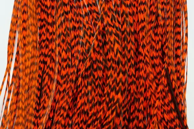 Whiting Hebert Pro Grade Saddle Grizzly dyed Orange 