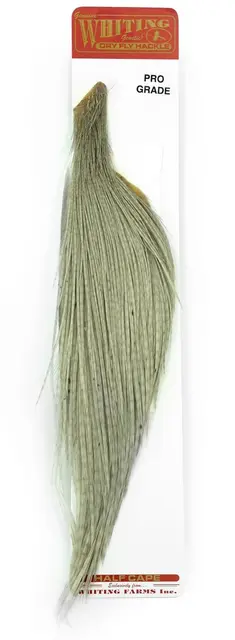 Whiting Pro Grade 1/2 Cape White Dyed L White dyed Light Dun 
