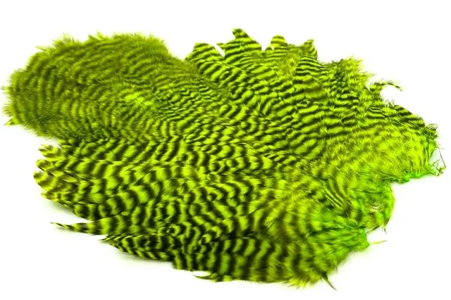 Whiting Rooster SH/C Grizzly Grizzly dyed Fluo Green Chartreuse 