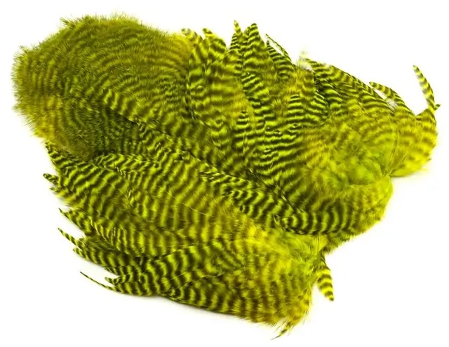 Whiting Rooster SH/C Grizzly Grizzly dyed Fl. Yellow Chartreuse 