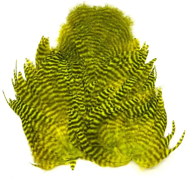 Whiting Rooster SH/C Grizzly Grizzly dyed Fl. Yellow Chartreuse 