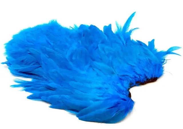 Whiting Rooster SH/C White White dyed Kingfisher Blue 