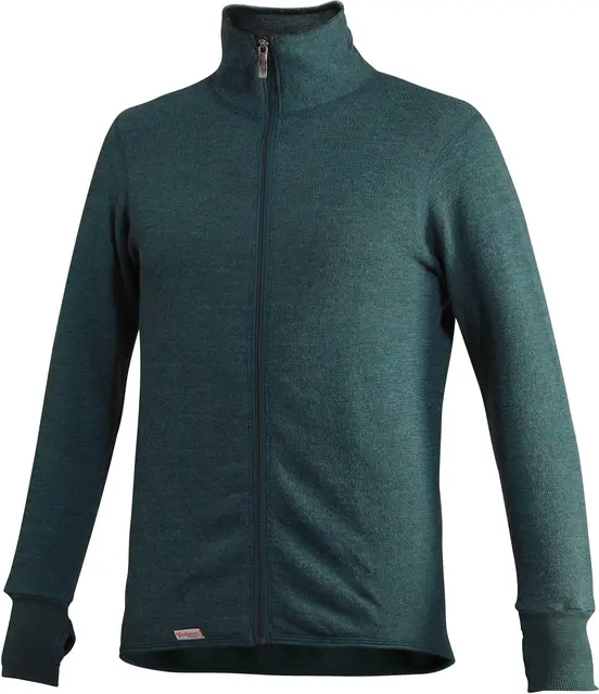 Woolpower Full Zip Jacket 400 Forest S Jacka med dragkedja 400g/m2 Ullfrotté 