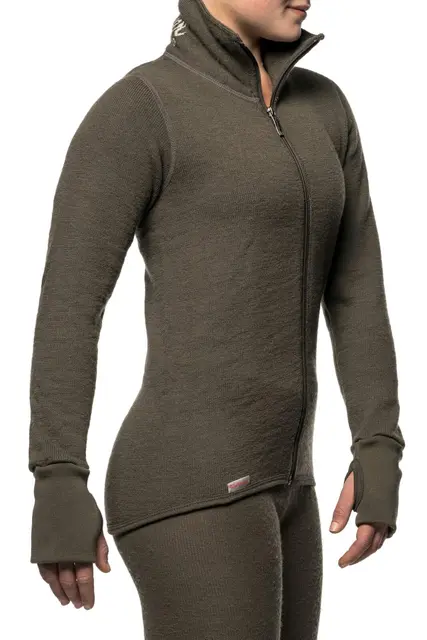 Woolpower Full Zip Jacket 400 Pine S Jacka med dragkedja 400g/m2 Ullfrotté 
