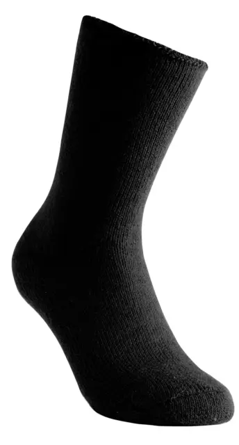 Woolpower Socks Classic 600 Black 36/39 Sockar med Ullfrottè,  600g/m2 
