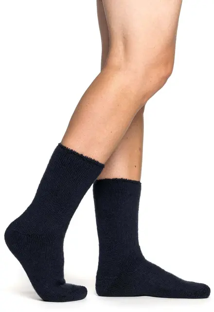 Woolpower Socks Classic 600 Black 36/39 Sockar med Ullfrottè,  600g/m2 