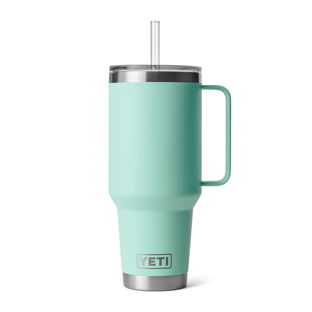 Yeti Rambler Straw Mug 1,2L Sea Foam Stor isloert drikkekopp med sugerør 