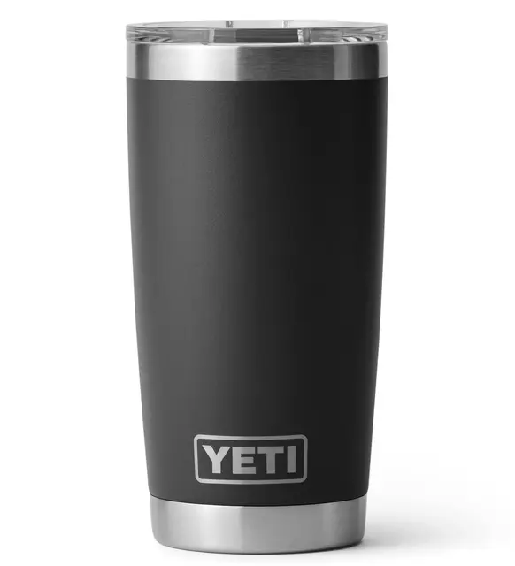Yeti Rambler Tumbler 20 Black 591ml Stor isolerad drickskopp med drickslock 