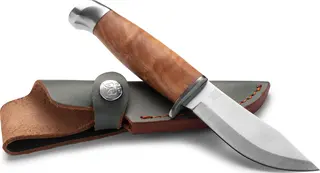 Øyo Geilo Junior Slidkniv 19,5 cm Med läderslida och handtag i olivträ