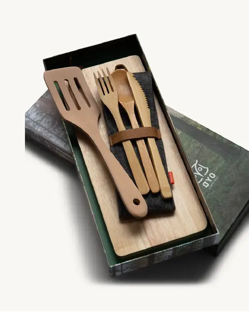 Øyo Frøya gavesett Breäda, bestick och stekspade 