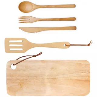 &#216;yo Fr&#248;ya gavesett Bre&#228;da, bestick och stekspade